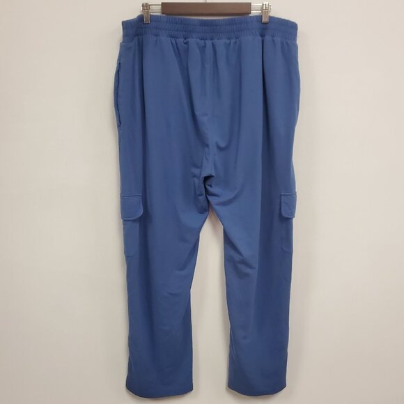 Soft Surroundings Womens Wide Leg Sweatpants Size 1X Blue Athleisure Stretch - Picture 3 of 15